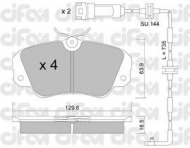 Комплект тормозных колодок CIFAM 822-538-0K