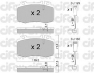 Комплект тормозных колодок CIFAM 822-563-5K