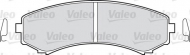 Комплект тормозных колодок VALEO 598518