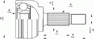 Шарнирный комплект OPEN PARTS CVJ5662.10