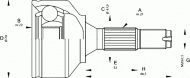Шарнирный комплект OPEN PARTS CVJ5668.10