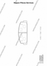 Комплект тормозных колодок NPS M361A02