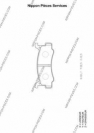 Комплект тормозных колодок NPS M361A03