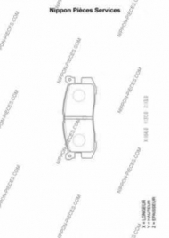 Комплект тормозных колодок NPS M361A06