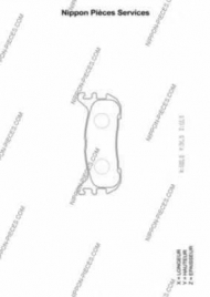 Комплект тормозных колодок NPS M361A12