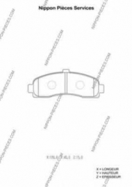 Комплект тормозных колодок NPS N360N56