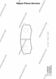 Комплект тормозных колодок NPS T361A10
