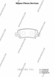 Комплект тормозных колодок NPS T361A23