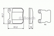 Комплект тормозных колодок BOSCH 0 986 490 500