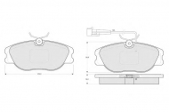 Комплект тормозных колодок PROCODIS FRANCE PF1244
