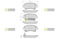 Комплект тормозных колодок STARLINE BD S326