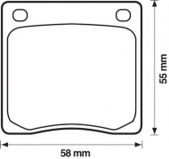 Комплект тормозных колодок BENDIX 572102B