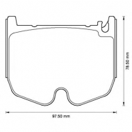 Комплект тормозных колодок BENDIX 573180B