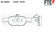 Комплект тормозных колодок FTE BL1406A1