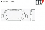 Комплект тормозных колодок FTE BL1843A1