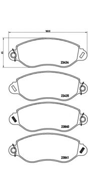 Комплект тормозных колодок BREMBO P 24 053