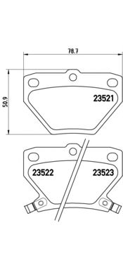 Комплект тормозных колодок BREMBO P 83 052