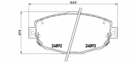 Комплект тормозных колодок BREMBO P 83 104