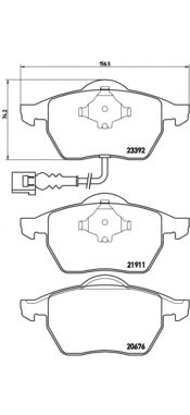 Комплект тормозных колодок BREMBO P 85 045