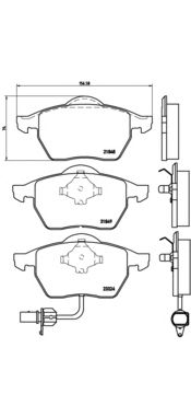 Комплект тормозных колодок BREMBO P 85 060