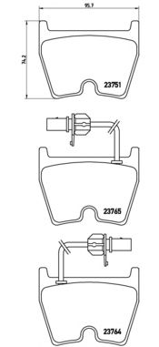 Комплект тормозных колодок BREMBO P 85 078