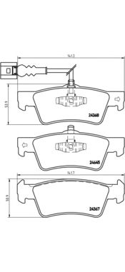 Комплект тормозных колодок BREMBO P 85 091