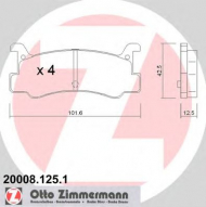 Комплект тормозных колодок ZIMMERMANN 20008.125.1