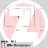 Комплект тормозных колодок ZIMMERMANN 20341.175.1