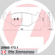 Комплект тормозных колодок ZIMMERMANN 20889.173.1