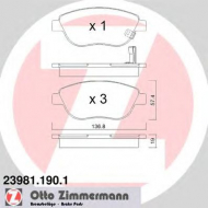 Комплект тормозных колодок ZIMMERMANN 23981.190.1