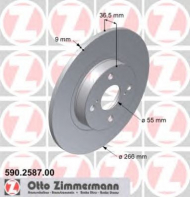 Тормозной диск ZIMMERMANN 590.2587.00