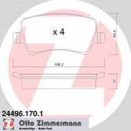 Комплект тормозных колодок ZIMMERMANN 24496.170.1