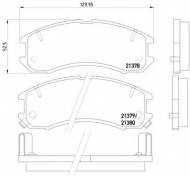 Комплект тормозных колодок HELLA 8DB 355 005-821