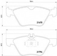 Комплект тормозных колодок HELLA 8DB 355 007-861