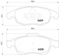 Комплект тормозных колодок HELLA 8DB 355 013-341