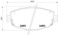 Комплект тормозных колодок HELLA 8DB 355 015-341