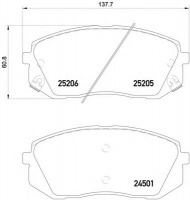 Комплект тормозных колодок HELLA 8DB 355 015-841