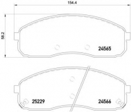 Комплект тормозных колодок HELLA 8DB 355 019-581