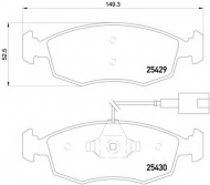 Комплект тормозных колодок HELLA 8DB 355 019-651
