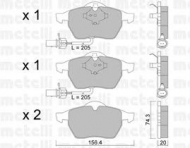 Комплект тормозных колодок METELLI 22-0181-3