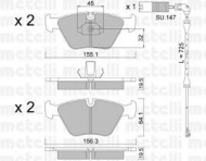 Комплект тормозных колодок METELLI 22-0207-3K