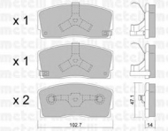 Комплект тормозных колодок METELLI 22-0240-0