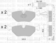 Комплект тормозных колодок METELLI 22-0261-1K