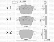 Комплект тормозных колодок METELLI 22-0552-0