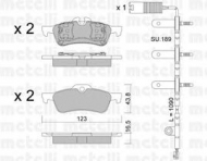 Комплект тормозных колодок METELLI 22-0556-0K