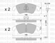 Комплект тормозных колодок METELLI 22-0775-0K