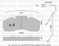 Комплект тормозных колодок METELLI 22-0808-0K