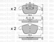 Комплект тормозных колодок METELLI 22-0675-5