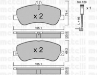 Комплект тормозных колодок METELLI 22-0825-0K