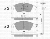 Комплект тормозных колодок METELLI 22-0775-4K